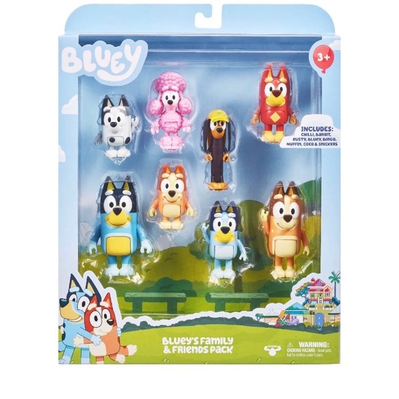Bluey Friends and Family Pack 8 figure set - Picture 1 of 3